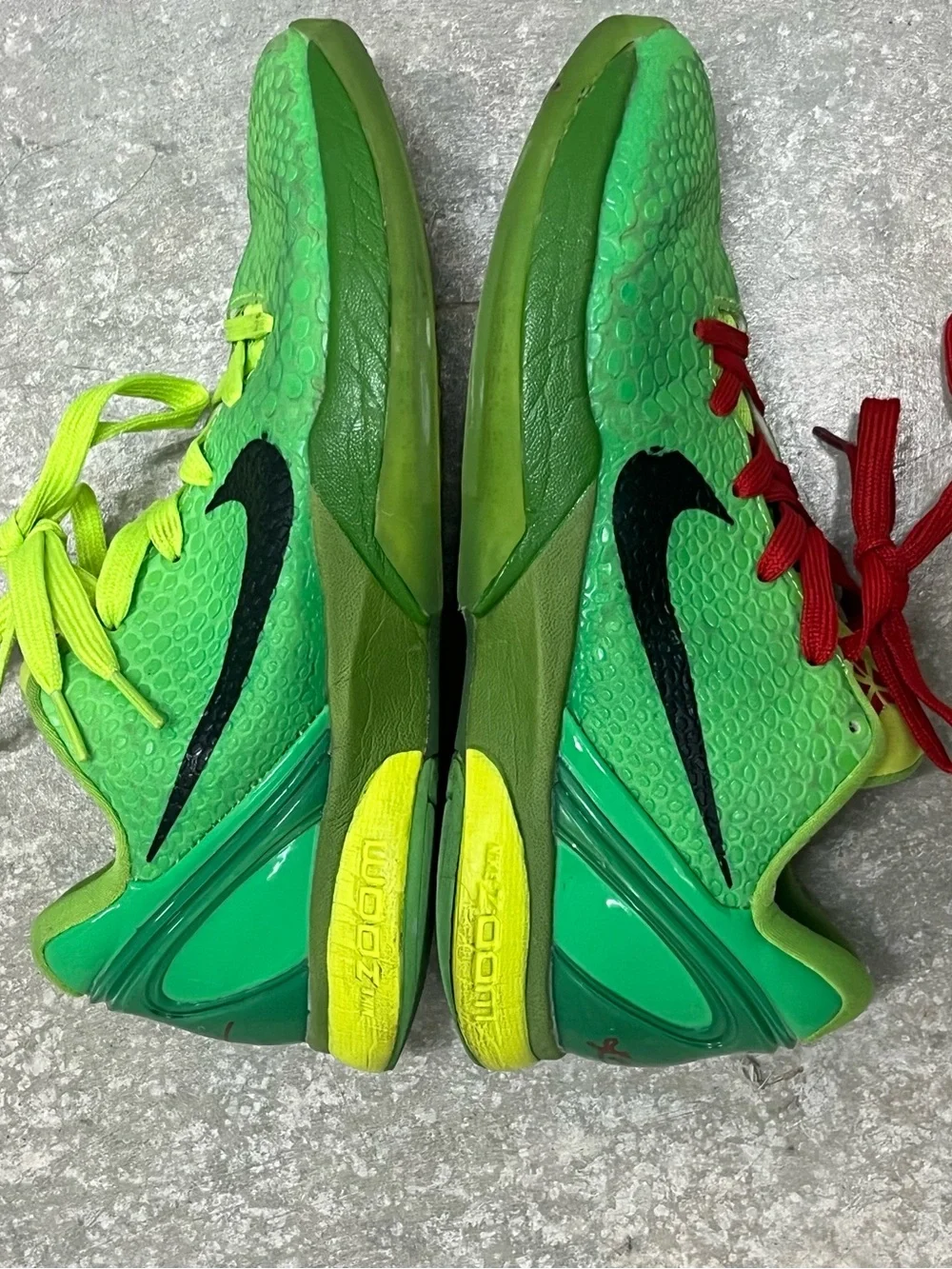 Nike Kids Green and Red Basketball Sneakers